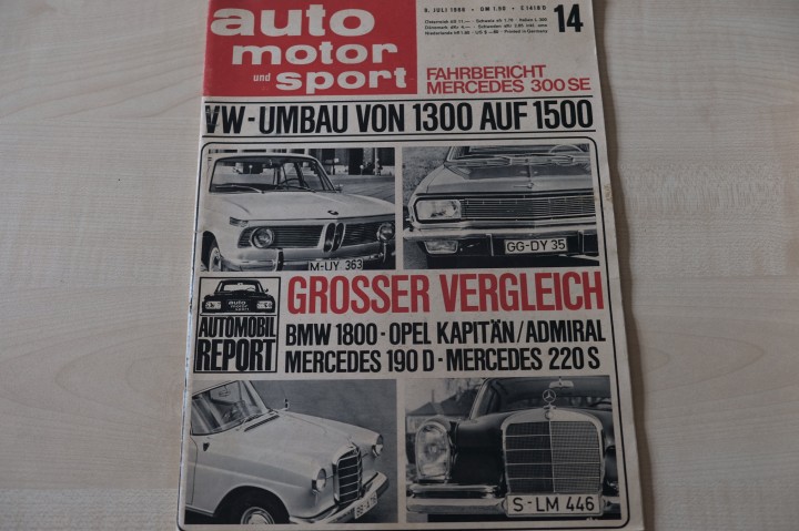 Deckblatt Auto Motor und Sport (14/1966)